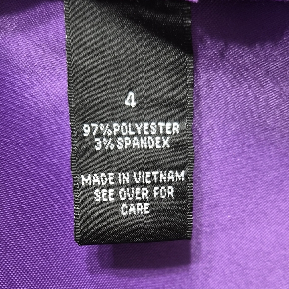 Alyx Beautiful Vibrant Purple Sleeveless Above Knee Dress Size 4 - Picture 8 of 9